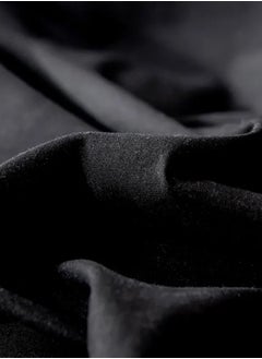 LUNA Home King Size 6-Piece Premium Quality Bedding Set in Solid Black, No Filler Included.  - Image 4