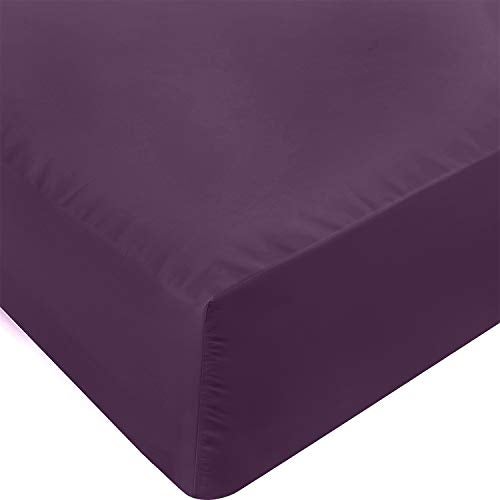 Utopia Bedding Full Fitted Sheet - Bottom Sheet - Deep Pocket - Soft Microfiber - Shrinkage and Fade Resistant - Easy Care -1 Fitted Sheet Only (Purple) - Image 1