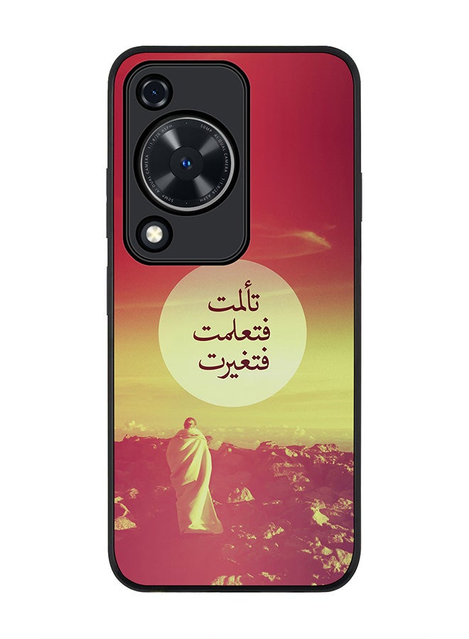 Stylizedd Rugged Black edge case for Huawei nova Y72 / Huawei Enjoy 70 4G, Slim fit Flexible Anti Drop Thin Cover - I Suffered, I Learned, I Changed - Image 1