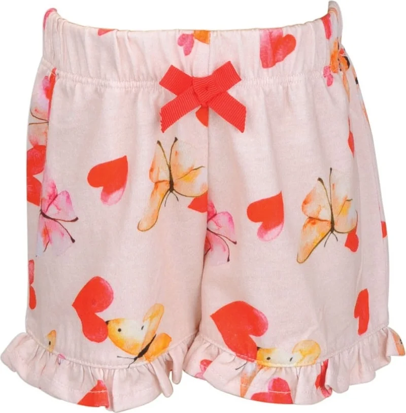 زيلاند Baby Girl Heart Patterned Frilled Heart Comfortable Shorts (9MONTH-8YEARS)
