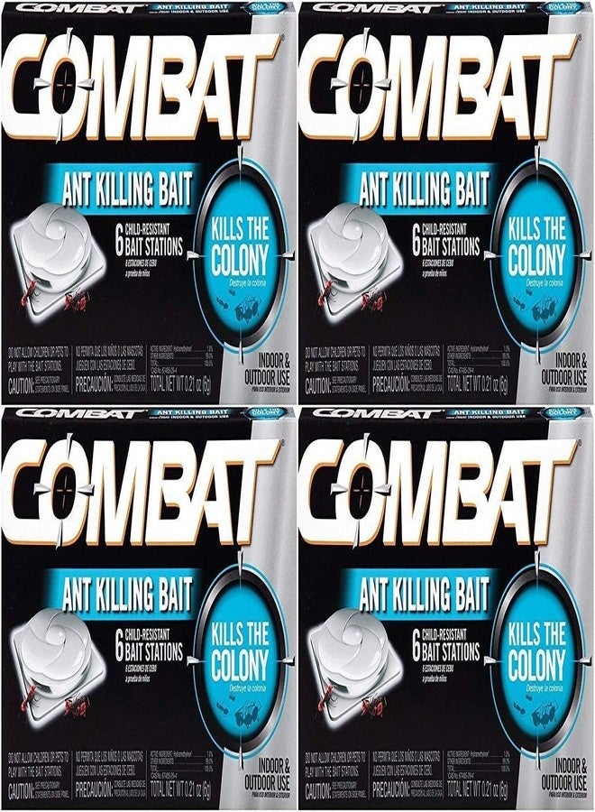 Combat 023400459018 Ant Killing Bait Stations, 6 Count (Pack of 4) - Image 1