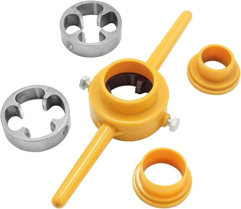 كلاراكو مجموعة أدوات PVC، مجموعة قوالب NPT، مجموعة لولبة خشبية ممتازة، أدوات لولبة أنابيب يدوية مقاس 1/2 بوصة، 3/4 بوصة، 1 بوصة، مجموعة صنابير NPT للجراج - Image 3