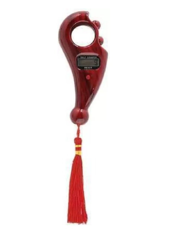 Prayer Beads With Digital Counter, Red - Image 1
