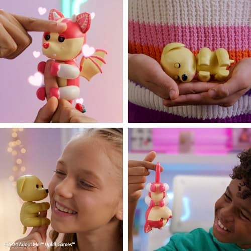 Fingerlings فنجيرلينغز اعتمدني! x، اعتمدني! دراجون بات كعكة الفراولة، حيوان أليف تفاعلي أسطوري مع أكثر من 40 صوتًا وتفاعل (للأعمار 5+) - Image 3