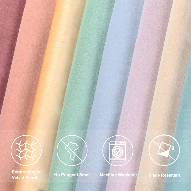 Btyrle Throw Pillow Covers 18x18 Set of 4 Soft Velvet Couch Cushion Covers Modern 8-Colors Designs Pillowcases Decorative Cushion Cases for Sofa Bedroom Home Decor(Morandi Series) - Image 5