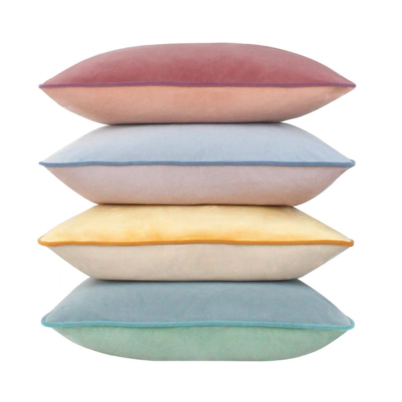 Btyrle Throw Pillow Covers 18x18 Set of 4 Soft Velvet Couch Cushion Covers Modern 8-Colors Designs Pillowcases Decorative Cushion Cases for Sofa Bedroom Home Decor(Morandi Series) - Image 1