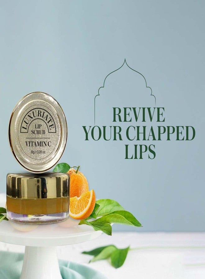 LUXURIATE Vitamin C Lip Scrub | Lightening & Brightening Dark Lips scrub For Men and Women | Smoker Chapped Lip & Lipstick Stains Removal Lip care- 8 gm - Image 3