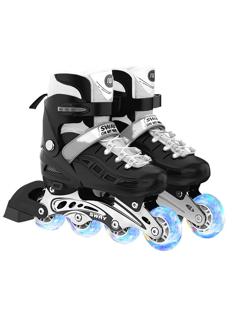 sway Inline Skate Sports For Kids 8 Light UP Wheels Girls and Boys Roller Skates Shine, Fun Illuminating Roller Skates, Outdoor Fitness Skates - Image 2