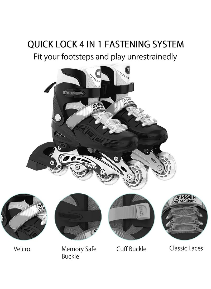 sway Inline Skate Sports For Kids 8 Light UP Wheels Girls and Boys Roller Skates Shine, Fun Illuminating Roller Skates, Outdoor Fitness Skates - Image 3