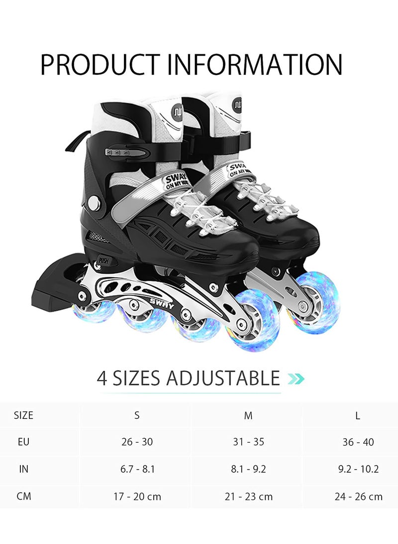 sway Inline Skate Sports For Kids 8 Light UP Wheels Girls and Boys Roller Skates Shine, Fun Illuminating Roller Skates, Outdoor Fitness Skates - Image 4