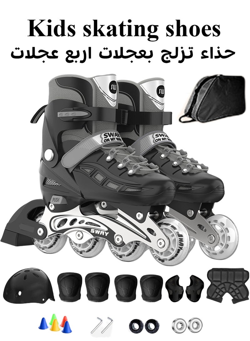 sway Inline Skate Sports For Kids 8 Light UP Wheels Girls and Boys Roller Skates Shine, Fun Illuminating Roller Skates, Outdoor Fitness Skates - Image 1