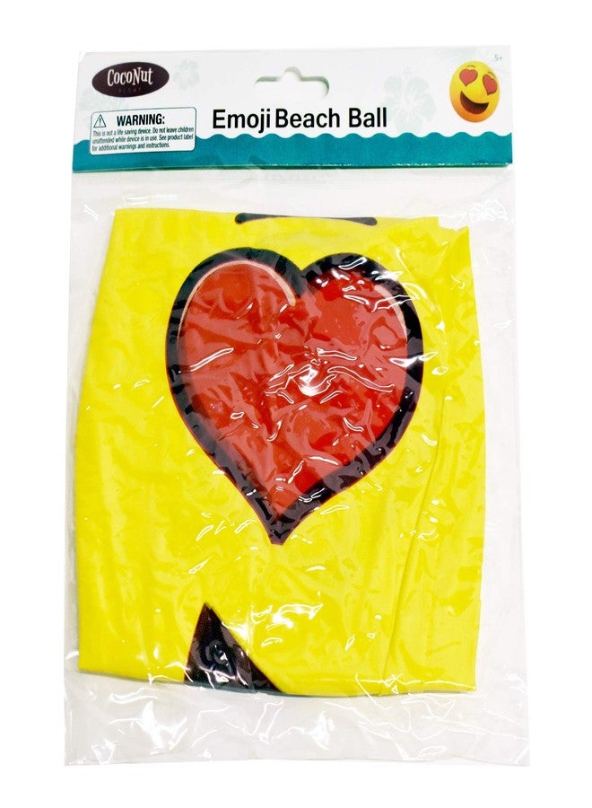 Coconut Float Emoji Beach Ball Heart Eyes - 18 Inch Inflatable Beach Ball - Great for Summer Parties & Swim Events - Image 3
