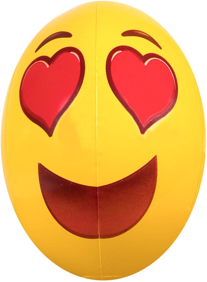 Coconut Float Emoji Beach Ball Heart Eyes - 18 Inch Inflatable Beach Ball - Great for Summer Parties & Swim Events - Image 2
