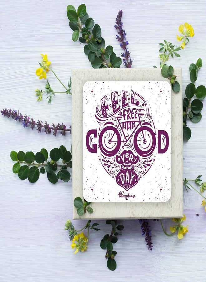 Bhai Please Feel Free and Good Wooden Coaster (3.5 inches) Coaster for Living Room/Kitchen/Office/Table/Gifting, Food, Drink, Kitchen Accessories Available in Set of 1,2,4,6 and 8 pcs (1) - Image 1