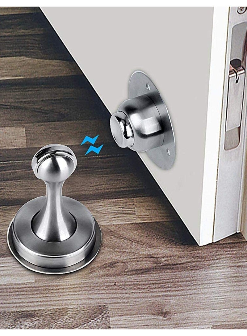 ROBUSTLINE Pack Of 4 Magnet Door Holder Stainless Seel Slip Resistant For Tiles Carpet Wood And Laminate Floors And Other Floor Surfaces Stop 3112  - Image 5