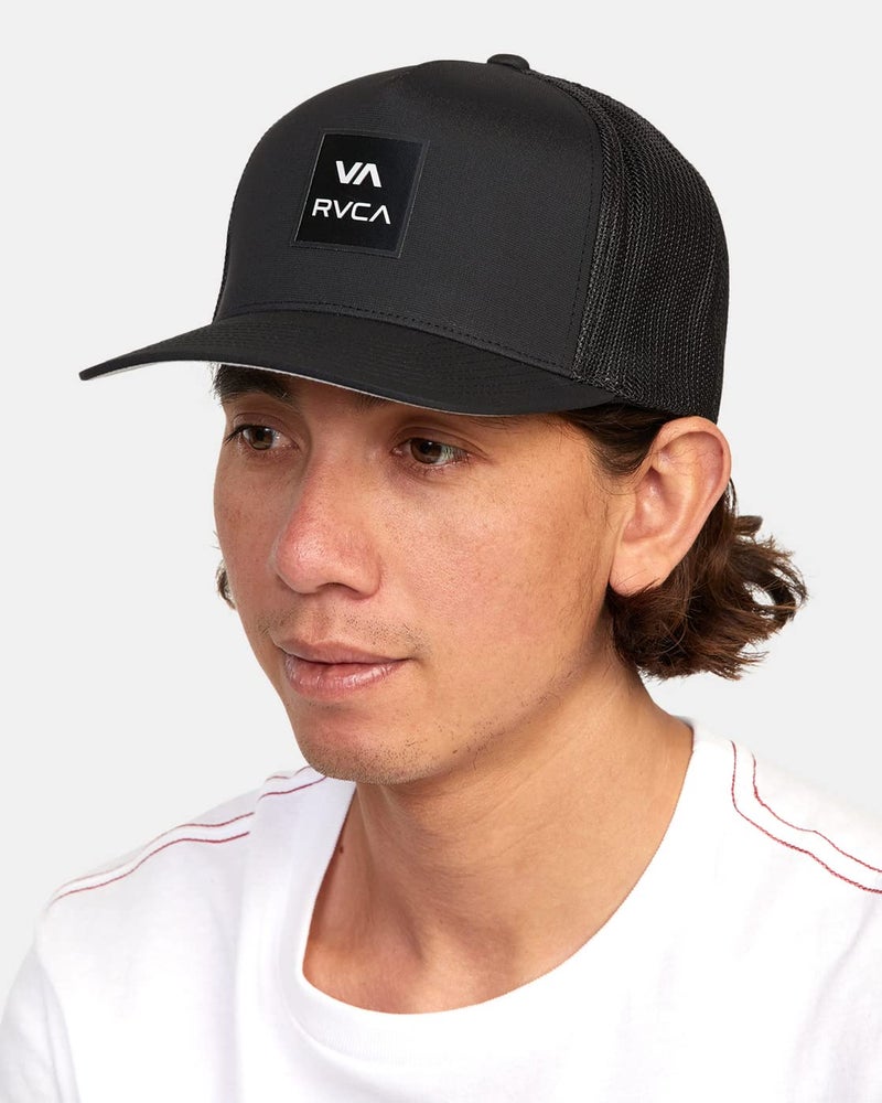 RVCA Men's Trucker Hat, Structured Hat with Stretch Mesh Back, Adjustable Snapback Closure - Image 4