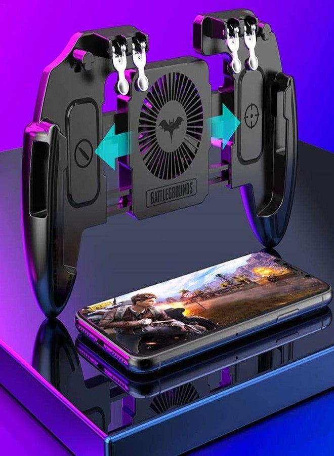 FURZEQIFA PUBG Mobile Controller Joystick Turnover Button Gamepad for PUBG iOS Android Six Finger Operating Gamepad With Cooling Fan - Image 5