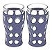 Lifefactory 20-Ounce BPA-Free Indoor/Outdoor Protective Silicone Sleeve Beverage Glass, 2-Pack, Dusty Purple - Image 2