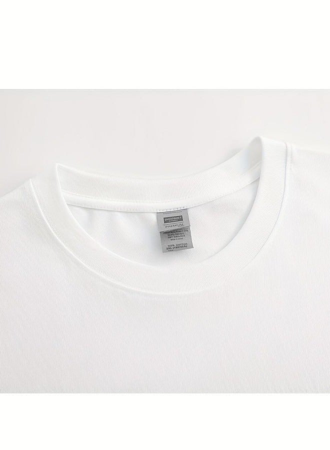 Men's 100% cotton comfortable top, men's National Day printed T-shirt, short sleeve, crew neck, half sleeve, loose and casual, suitable for travel, holiday gifts, lightweight summer T-shirt - Image 3