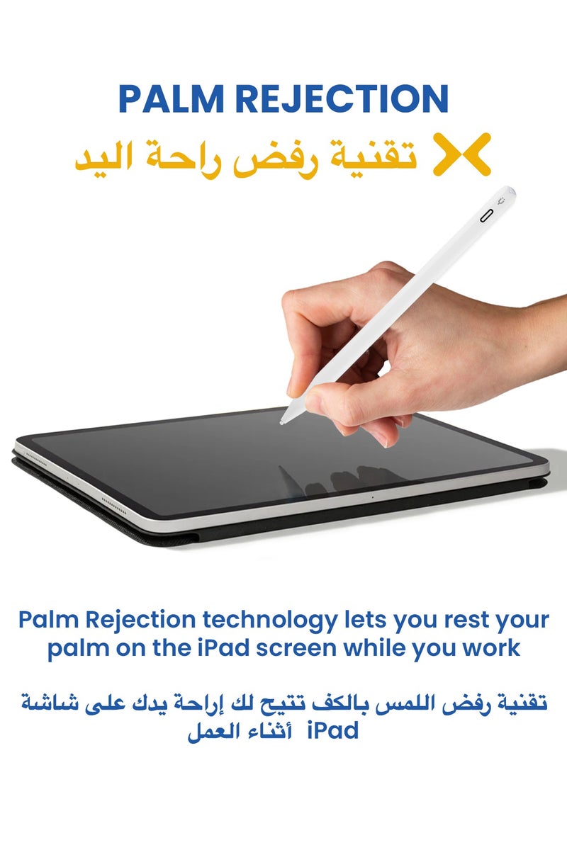 TinyMoose Pencil Pro Ultra Stylus iPad Pen with SmartSwitch Technology – Compatible with iPad, iPhone, Samsung, Android Smartphones & Tablets – Switch Between Devices Instantly - Alpine White - Image 5