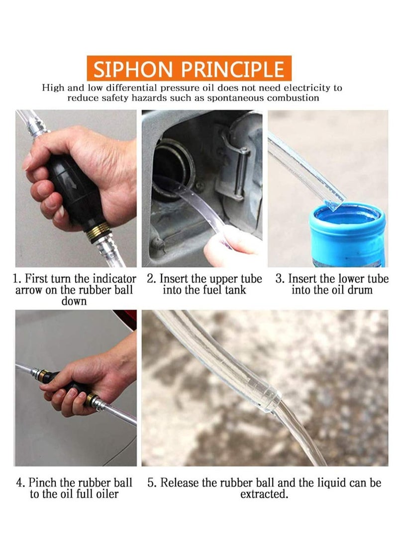 Zikra مضخة سيفون خراطيم البنزين، مضخة سيفون لنقل الغاز والزيت والماء والوقود، مضخة سيفون يدوية، مضخات سيفون خراطيم للبنزين، مضخة نقل الوقود السائل والديزل، خراطيم النقل - Image 4