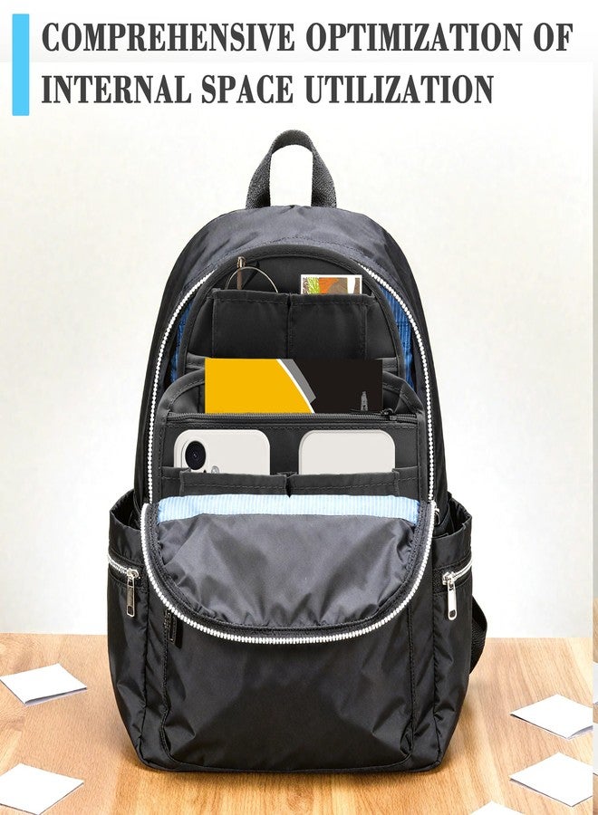 ACOSIY Mini Backpack Organizer Insert Foldable Shoulder Bag Divider for Men Women Small Inner Bag Organizer with Multi Pockets for Travel Rucksack Handbag Purse (Black) - Image 4