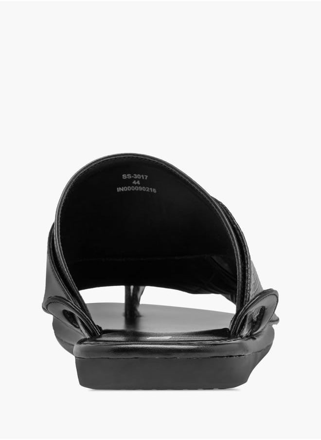 LBL by Shoexpress - Men Textured Slip-On Arabic Sandals with Toe Loop Ramadan Collection - Image 1