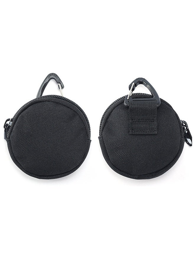 2Pcs Coin Pouch Holder,  Small Keychain Coin Purse with Triangle Buckle for Outdoor Travelling, Hiking, Fishing, Cycling, Hunting, etc - Image 1