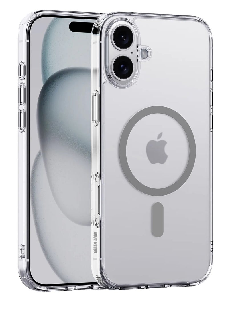 GREEN LION iPhone 16 Plus Magsafe Delgado case / Anti Fingerprint / Anti Scratch / Anti Yellowing / Daily Protection / Precise Cutouts / Ultra HD Clarity / Camera Protection / Ultra Drop Protection - Clear - Image 1