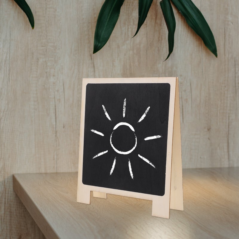 Chalkboard Sign with Wood Base, Double Sided for Home Decor and Event Use - Image 5