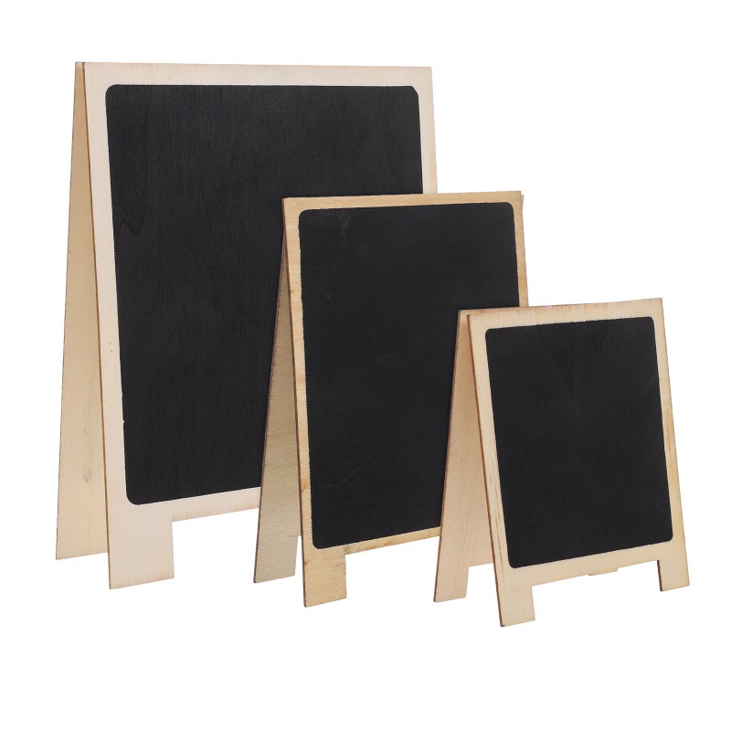 Chalkboard Sign with Wood Base, Double Sided for Home Decor and Event Use - Image 1