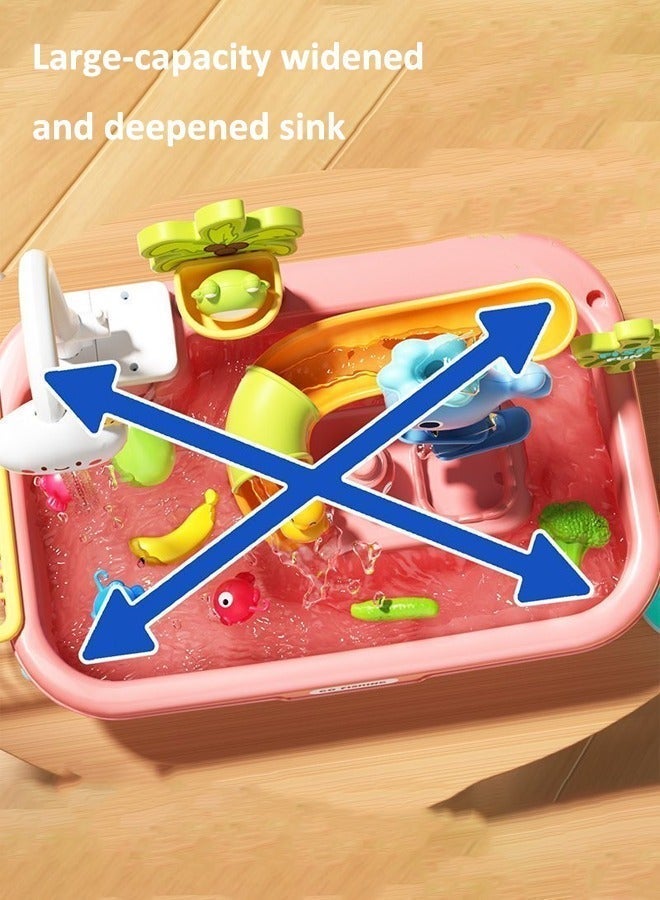 Children's dishwashing playset Dishwasher toys Fishing toys Vegetable washing sink Kitchen toys Situational simulation toys - Image 5