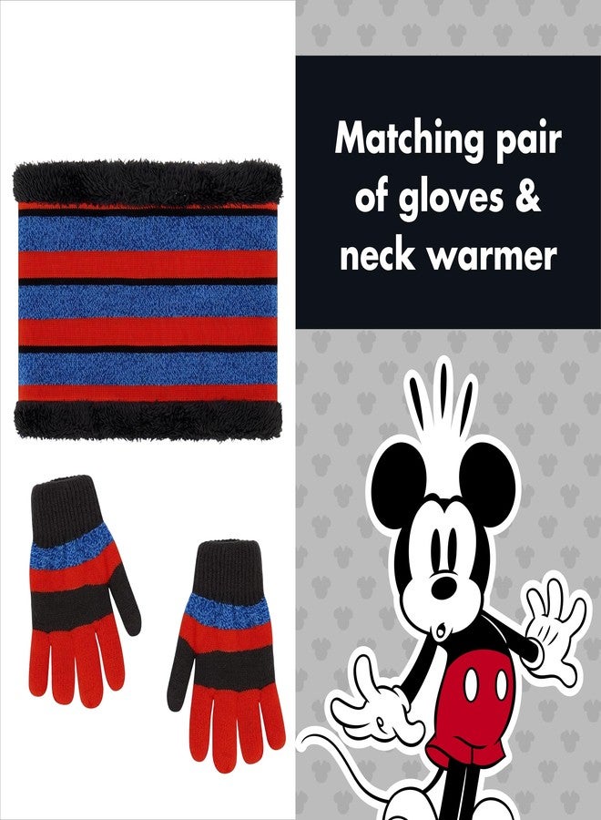 Mickey Mouse Boys Toddler Winter Hat, Scarf & Mittens Set For Ages 2-4 Or Hat, Scarves & Kids Gloves Sets For Ages 4-7 - Image 4