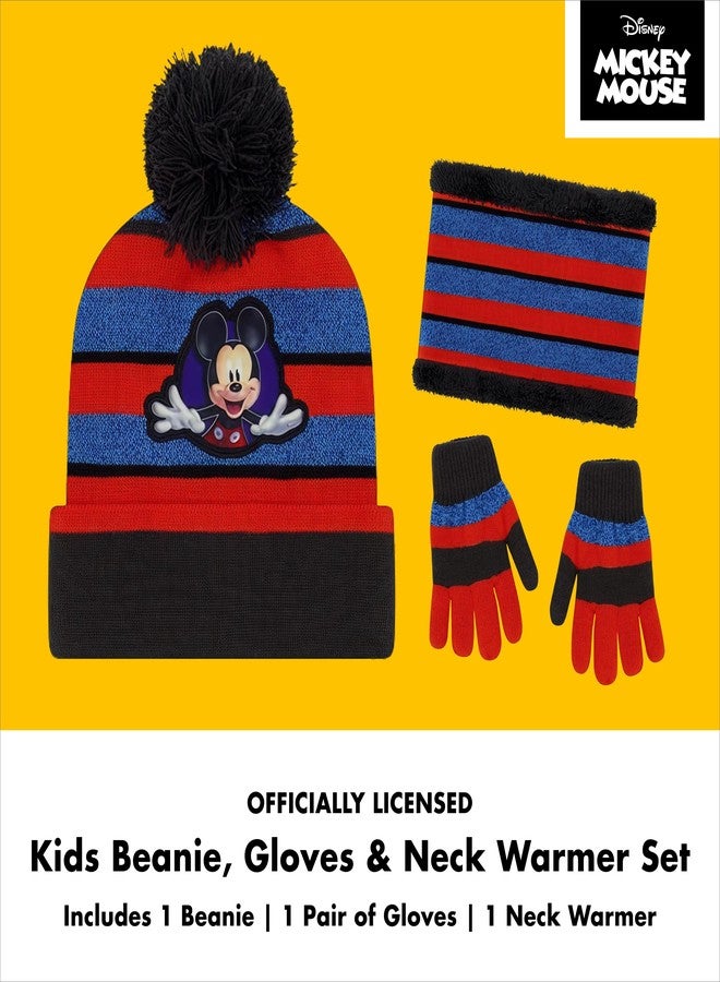 Mickey Mouse Boys Toddler Winter Hat, Scarf & Mittens Set For Ages 2-4 Or Hat, Scarves & Kids Gloves Sets For Ages 4-7 - Image 2