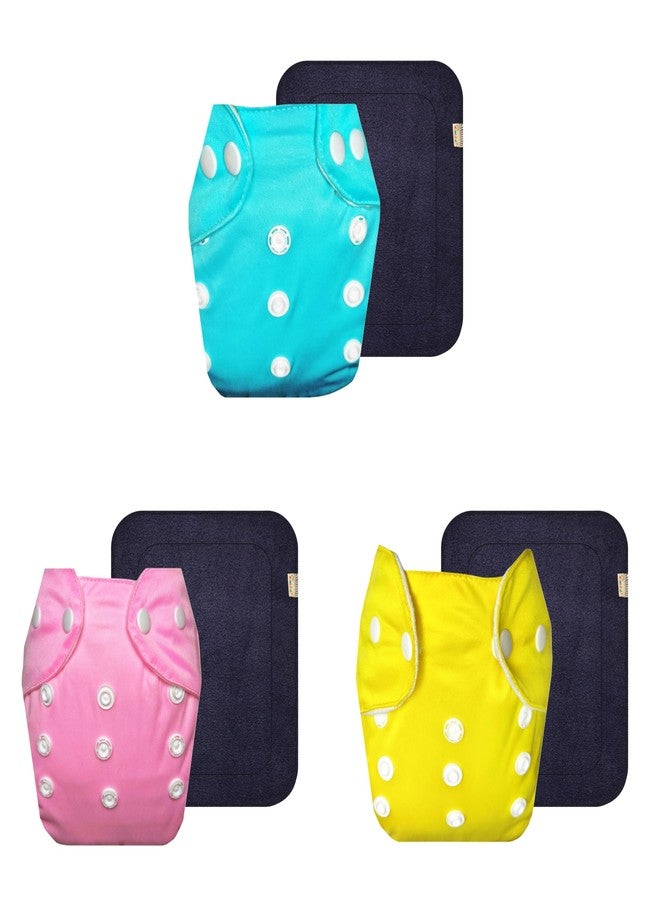 Dumbledo Lite Cloth Diaper with Gray Insert (Pack of 3) | Snug Fit | Breathable | Easy to Clean | Trusted by Moms | 3 Months - 2 Years | Unisex Baby - Image 1