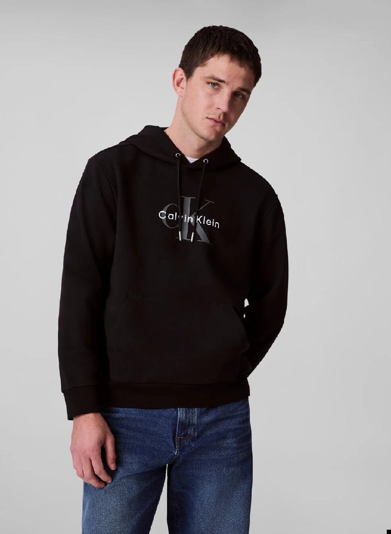 Calvin Klein Jeans Monogram Logo French Terry Hoodie - Image 5