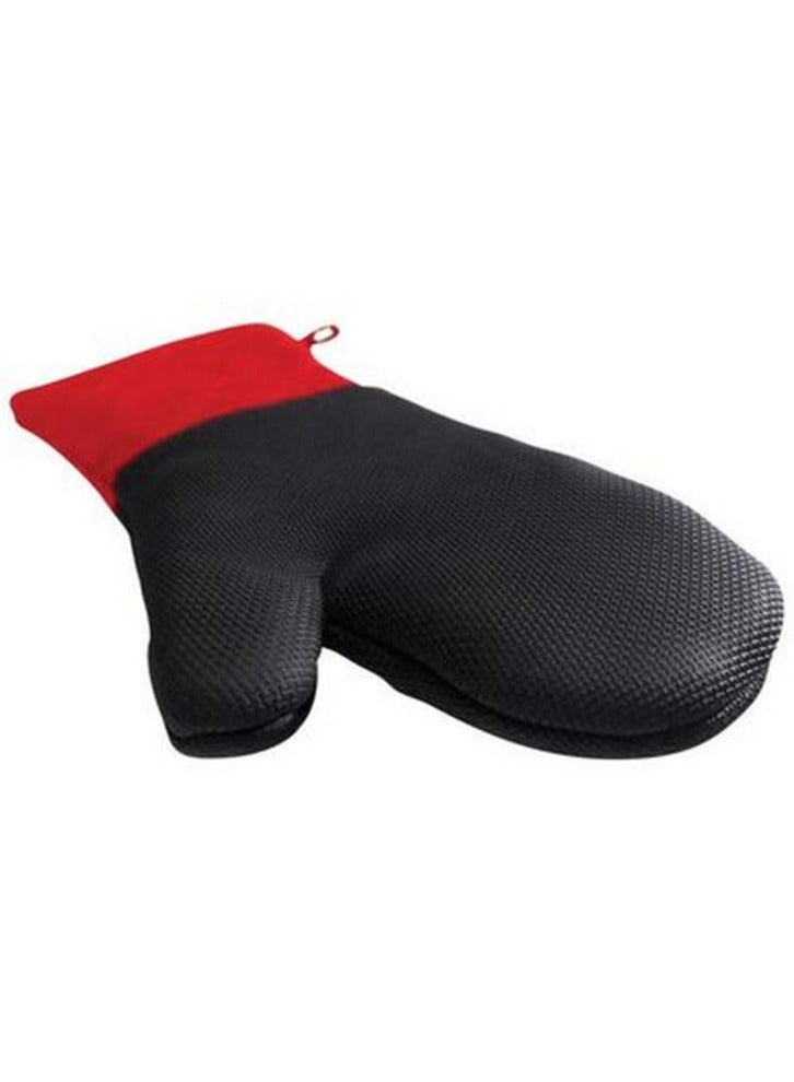 Grill Mark Sure Grip Neoprene Grilling Mitt Red and Black 17inch 