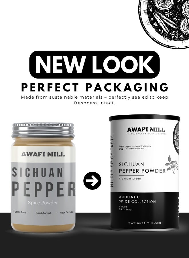 AWAFI MILL Chinese Sichuan Peppercorn (Szechuan Pepper) | Fragrant Red Pepper Husk for Stir-Fries, Hot Pot, Noodles and Spice Blends - 100 g | 3.5 Oz - Image 2