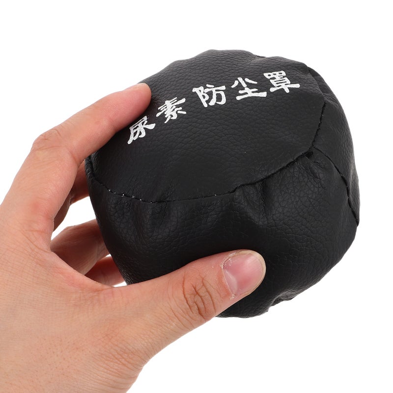 Universal Oil Cover Black Fake Leather Cap Protects from and Damages for Outdoor Use - Image 2