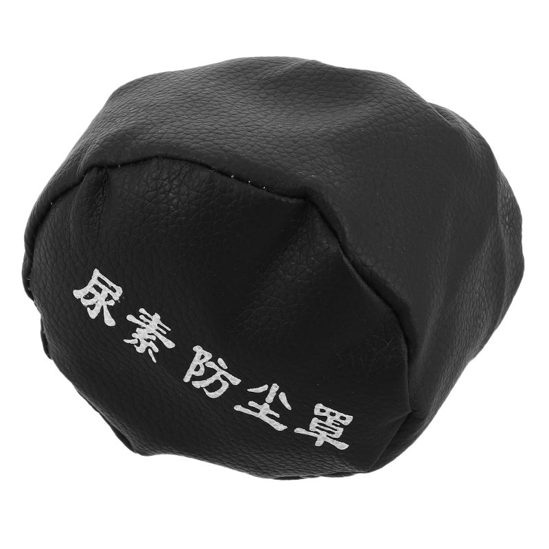 Universal Oil Cover Black Fake Leather Cap Protects from and Damages for Outdoor Use - Image 4