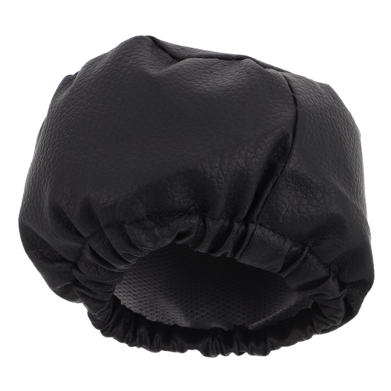 Universal Oil Cover Black Fake Leather Cap Protects from and Damages for Outdoor Use - Image 1
