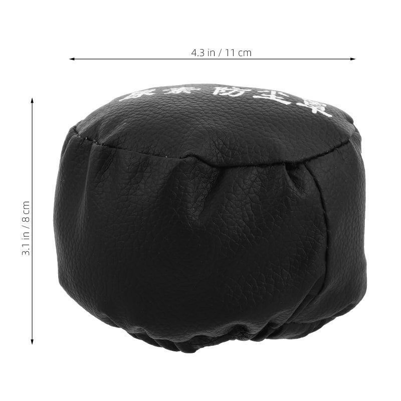 Universal Oil Cover Black Fake Leather Cap Protects from and Damages for Outdoor Use - Image 3