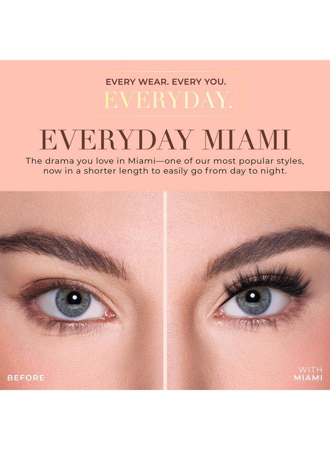 Lilly Lashes رموش ميامي الصناعية اليومية رموش صناعية مظهر طبيعي رموش خفيفة رموش طبيعية قصيرة رموش بشكل دائري بطول 13 مم قابلة لإعادة الاستخدام حتى 20 مرة - Image 5