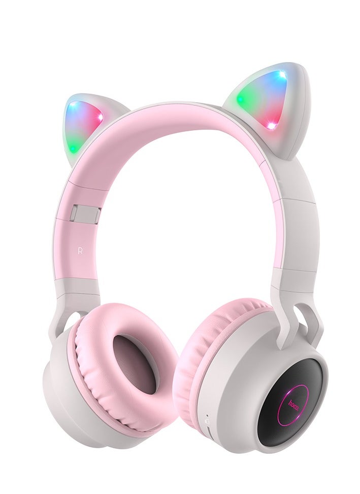 hoco. - hoco. W27 Cat Ear Wireless Headphones – Bluetooth 5.0, Cute Design, Multi-Mode Playback for Music and Calls - Image 1