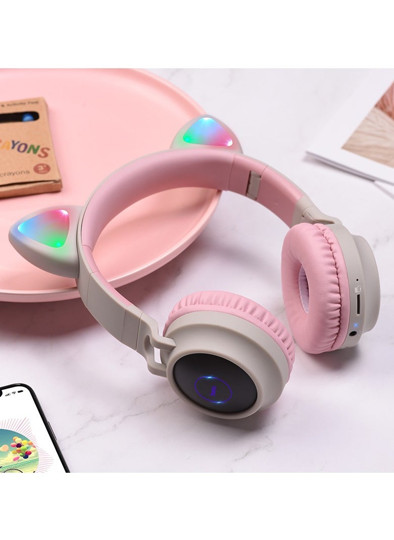 hoco. - hoco. W27 Cat Ear Wireless Headphones – Bluetooth 5.0, Cute Design, Multi-Mode Playback for Music and Calls - Image 1