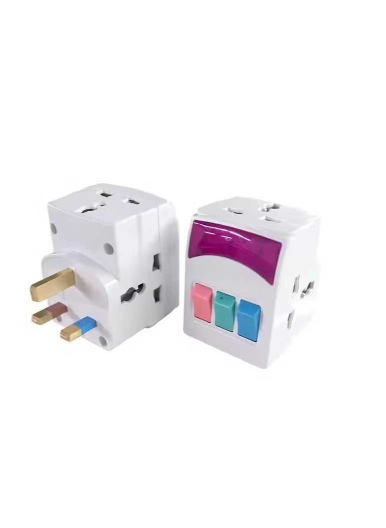 Multi Outlet Surge Protector Adapter – 3 Pin 3 Way Fused Power Plug