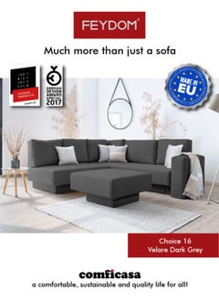 COMFICASA FEYDOM Choice 16 : Modular Sofa with Storage - Velare Dark Grey  - Image 1