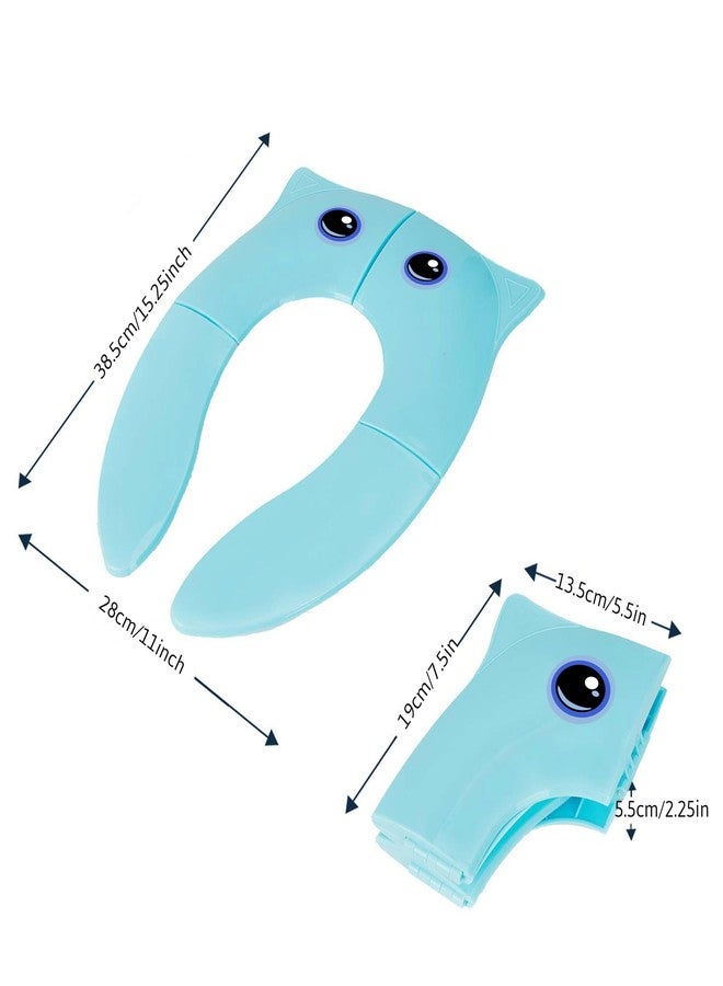 TECHHARK® Baby Potty Training Toilet Seat 2 Pcs Combo for Boys And Girls Kids, Non-Slip with Splash Guard, Fits Round & Oval Toilets, Free Includes Storage Hook (Blue 'n' Blue) - Image 4