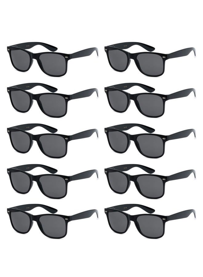 Got Shades Wholesale Bulk Unisex 80's Retro 100% UV Sunglasses for Adults - 10 Pack - w/Flex Hinges, One Size - Image 1