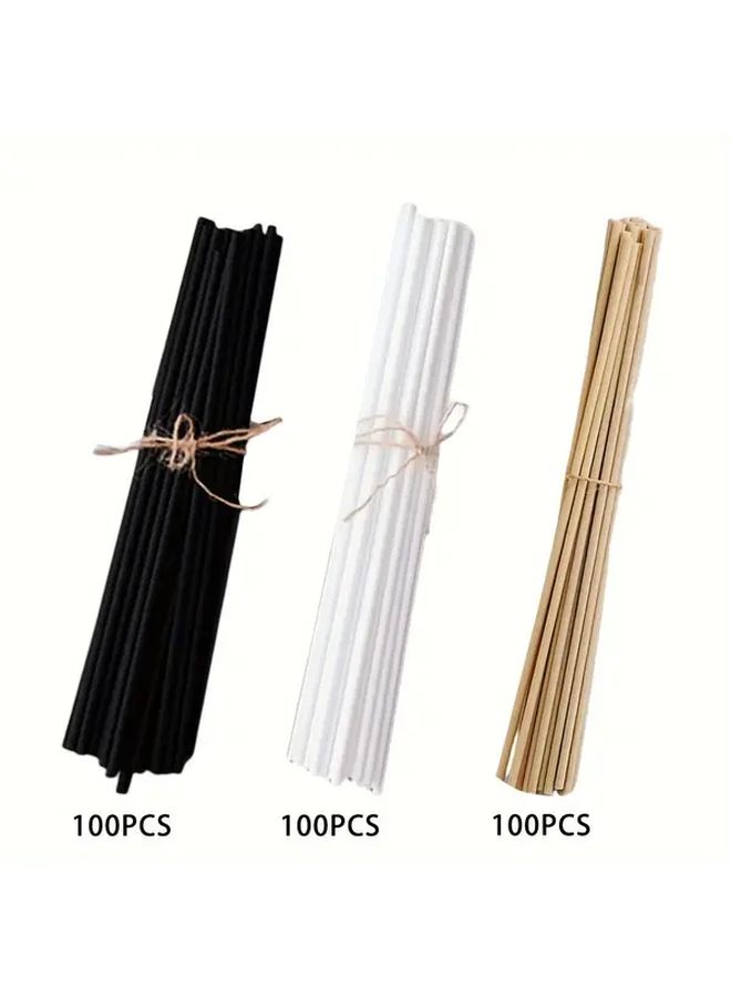 100 Long Lasting White Reed Diffuser Sticks Safe Fragrance Home Scent Decorative Gift - Image 2